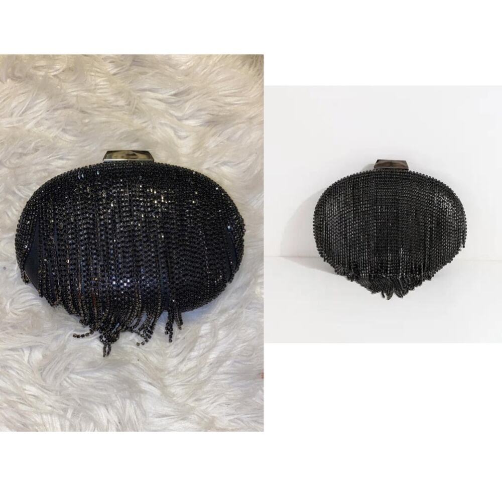 Olga Berg black clutch - Picture 3 of 10